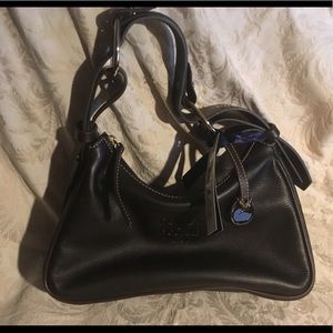 NWT Dooney & Bourke Brown Medium Hobo w/ blue duck